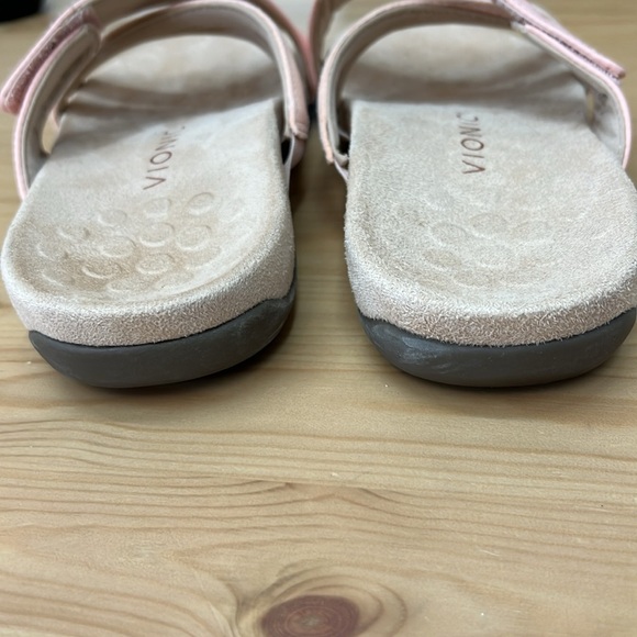 Vionic Zarie Roze Leather Sandals Sz 8.5W Slide On Adjustable Straps EUC - Picture 9 of 11